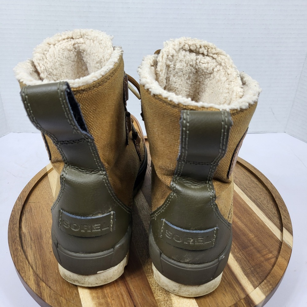 Sorel Lennox Street Waterproof Boots Womens 5 Omega Taupe Olive NL4469-242 - Picture 6 of 11